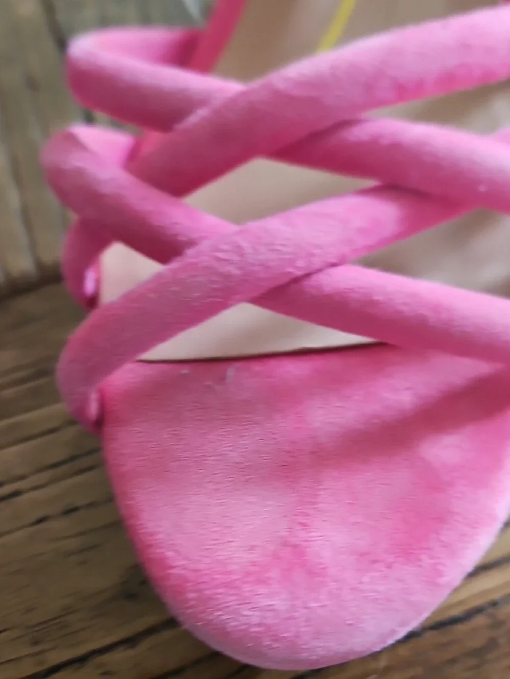 Cole Haan Pink Strappy Suede Block Heel Sandals